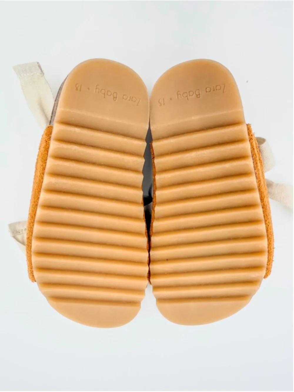 Baby Zara Brown & Beige Lace Up Ribbon Sandals Size 3 18 New Boho Aesthetic